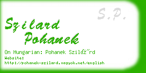 szilard pohanek business card